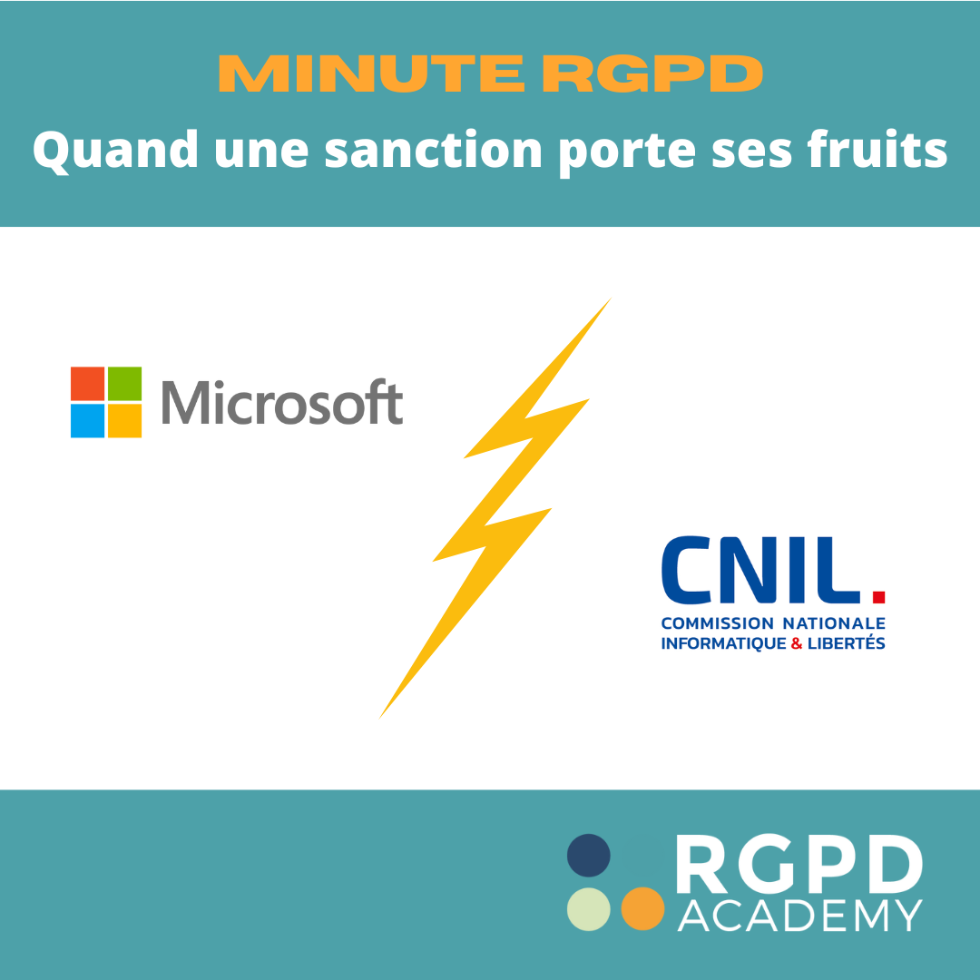 Minute RGPD : Quand une sanction porte ses fruits