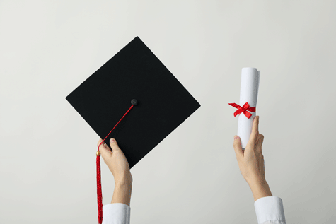 diploma-hat-university-graduate-gray-background